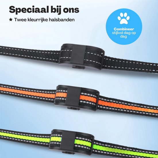 Collier Anti-aboiement Pro - Collier d'éducation sans choc - pour petits et grands chiens - étanche - rechargeable - vibration et audio - 2 colliers supplémentaires