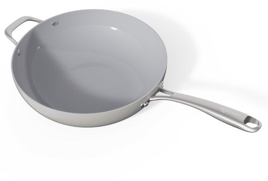 Safecourt Kitchen Poêle wok en céramique - Ø 28 cm Poêle wok - Induction, électrique, céramique et gaz - Sans PFAS ni PTFE