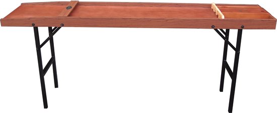 Table de shulbak Buffalo Allure avec pieds repliables - 200 cm - 30 disques et couvercle de rangement inclus