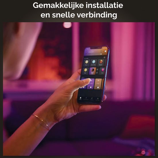 Suspension Philips Hue Ensis - lumière blanche et colorée - noire