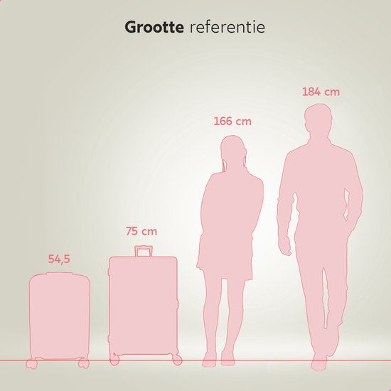 ONYX 2-piece Suitcase Set - Bagage à main avec poche frontale et Check-in case - 35L/100 L - TSA lock - Lightweight Trolley - Aluminium closure - Beige