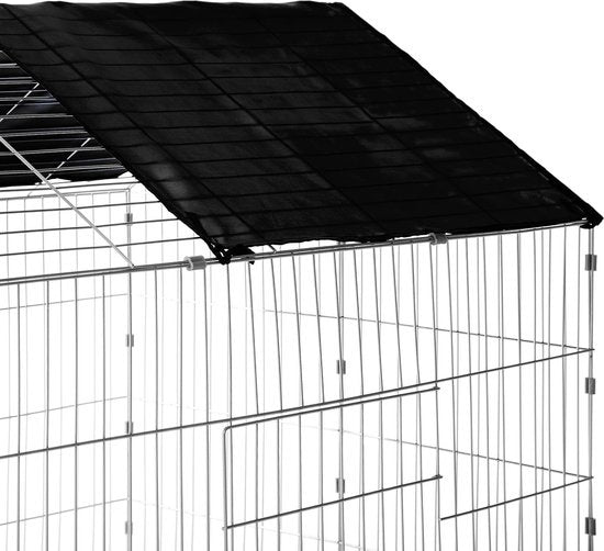TecTake - parc à lapins avec parasol noir- 402421