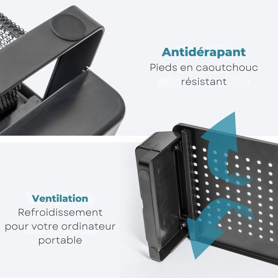 Support de moniteur Réglable - LifeGoods - Réglable - 37 x 23,5 x 10 cm - Métal - Noir