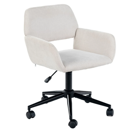 Chaise de bureau pour enfant Urban Meuble en tissu - Beige - 57,5 x 58 x 84,5 cm - Réglable en hauteur