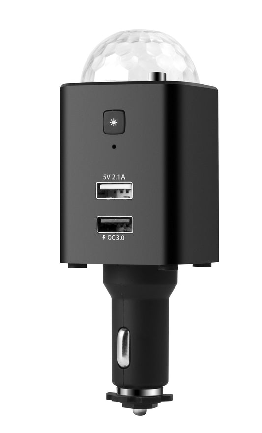 Chargeur mobile voiture - Technaxx - Disco - Noir