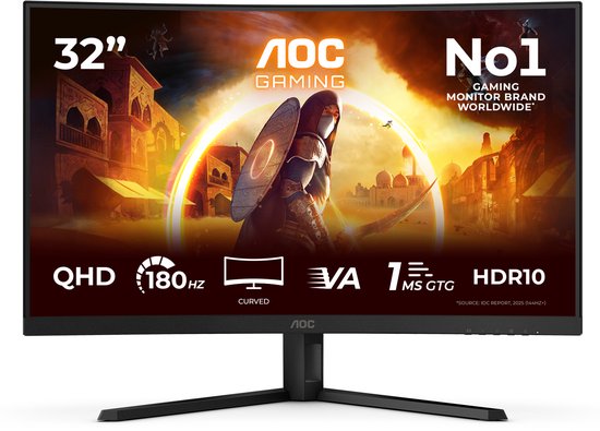 AOC CQ32G4VE - Écran de jeu incurvé QHD - 180 Hz - 32 pouces