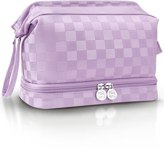 Skycases Travel Essentials - Trousse de toilette et de maquillage - Imperméable et compacte - Convient pour le voyage et l'usage quotidien - Unisexe - Violet