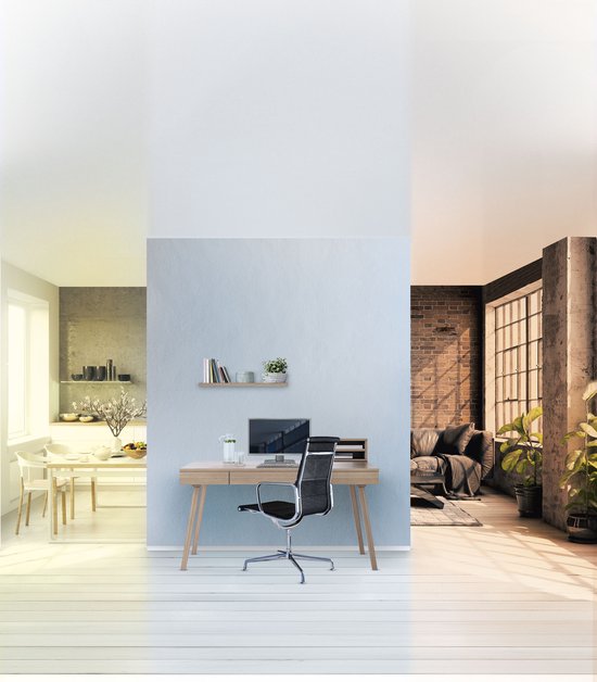 LEDVANCE SunHome Lampadaire de bureau - 36W, 180 cm - Dimmable Tunable White 2200-5000K - Wifi & Smart Home - Silver