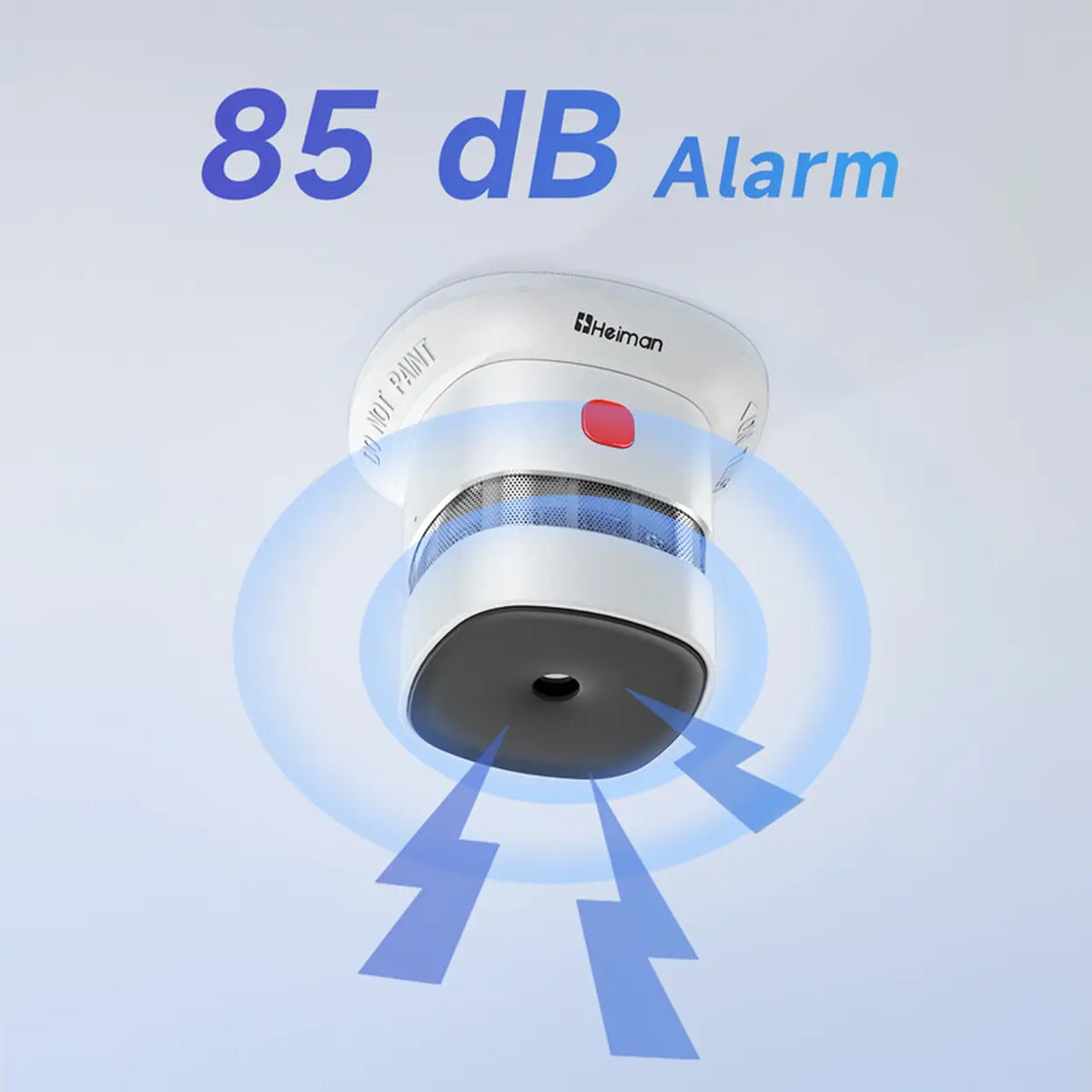 Lot de 3 mini-détecteurs de fumée Heiman - Autonomie de la pile : 10 ans - Alarme de 85 dB