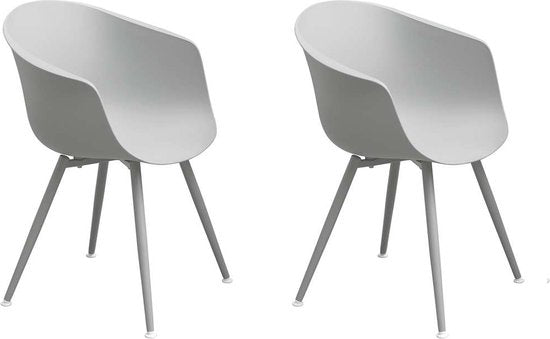 Feel Home - Siège baquet de luxe pour l'extérieur - Gris MOSS - Lot de 2 pièces