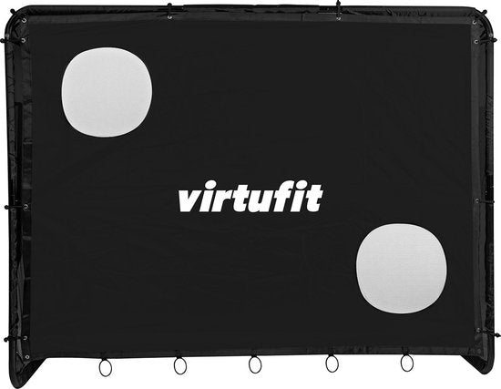VirtuFit Football Goal Pro avec mur de but - But de football - 220 x 170 x 85 cm - Mur de but avec 2 zones ouvertes - Jouets d'extérieur pour enfants - Pliable - Buts - Montage rapide - Stockage facile