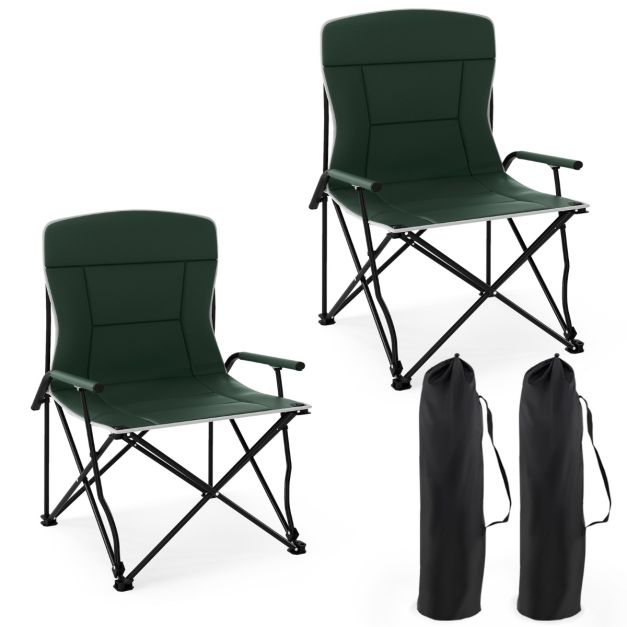 Chaise de camping pliable Coast avec parasol - Rembourrée - 150 kg - Sac de transport