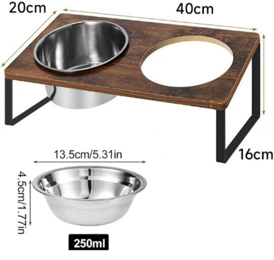 Ceruzo Gamelle double avec support - 40x20x16 cm - Métal- MDF