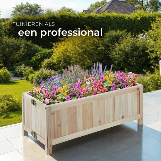 tectake® Jardinière surélevée Blomster - Jardinières d'extérieur rectangulaires - feuille incluse - Jardinière en bois pliable - stable et résistante aux intempéries - 70 x 30 x 25 cm - Lit de jardin pour herbes, légumes et fleurs - Anthracite