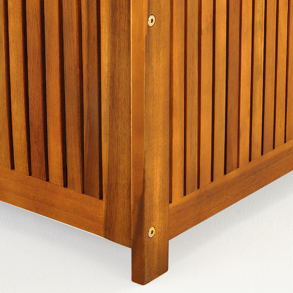 Boîte de rangement de jardin - Casaria - Bois d’acacia avec revêtement intérieur - 117 x 50 x 59 cm - Marron