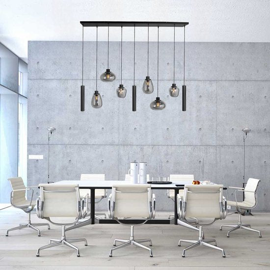 Steinhauer - lampe suspendue - Reflexion - noir - verre métal - lampe design - E27 GU10 - 3796ZW