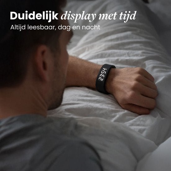 DreamCare Réveil vibrant - Bracelet réveil - pour les dormeurs profonds et les malentendants - Montre podomètre - Réveil silencieux