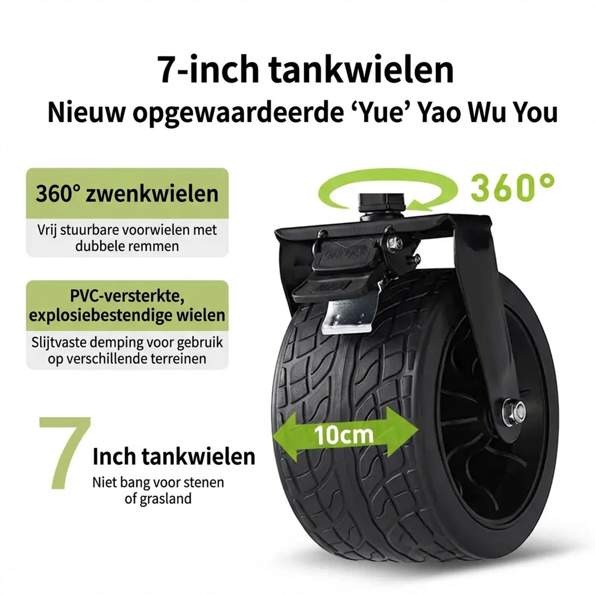 ochama Campingwagen 150L - Chariot pliable équipé de roulements à billes - Capacité de charge de 260 kg - Capacité de chargement de 300 L - Noir