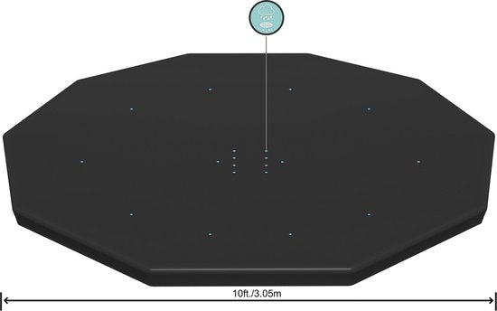 Bestway - Couverture de piscine - circonférence 305 cm