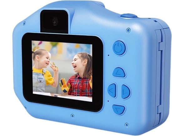Denver Kids' Camera Full HD with Printer - Selfie Camera - 48MP - Digital Camera Kids - Photo and Video - Games - KPC1370 - Blue