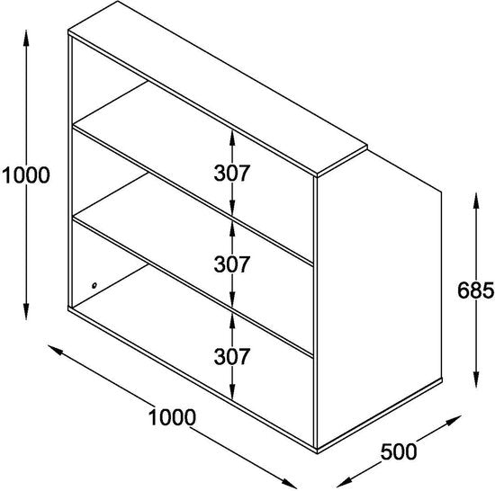 Armoire mur incliné chambre mansardée ouverte - étagères - armoire de rangement adaptée aux murs inclinés