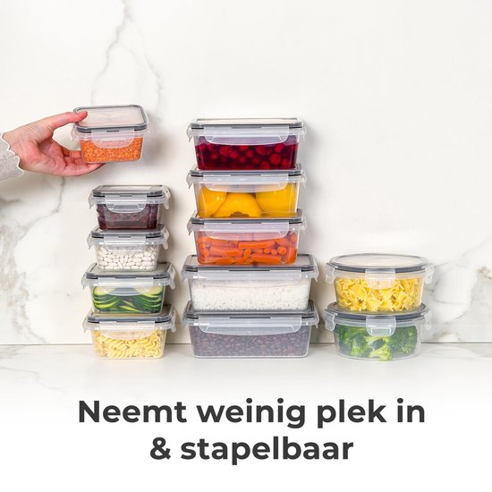 Stosh Freshness trays - Meal Prep Trays - Freezer trays - Food container - 12 pieces - Plastic - BPA free