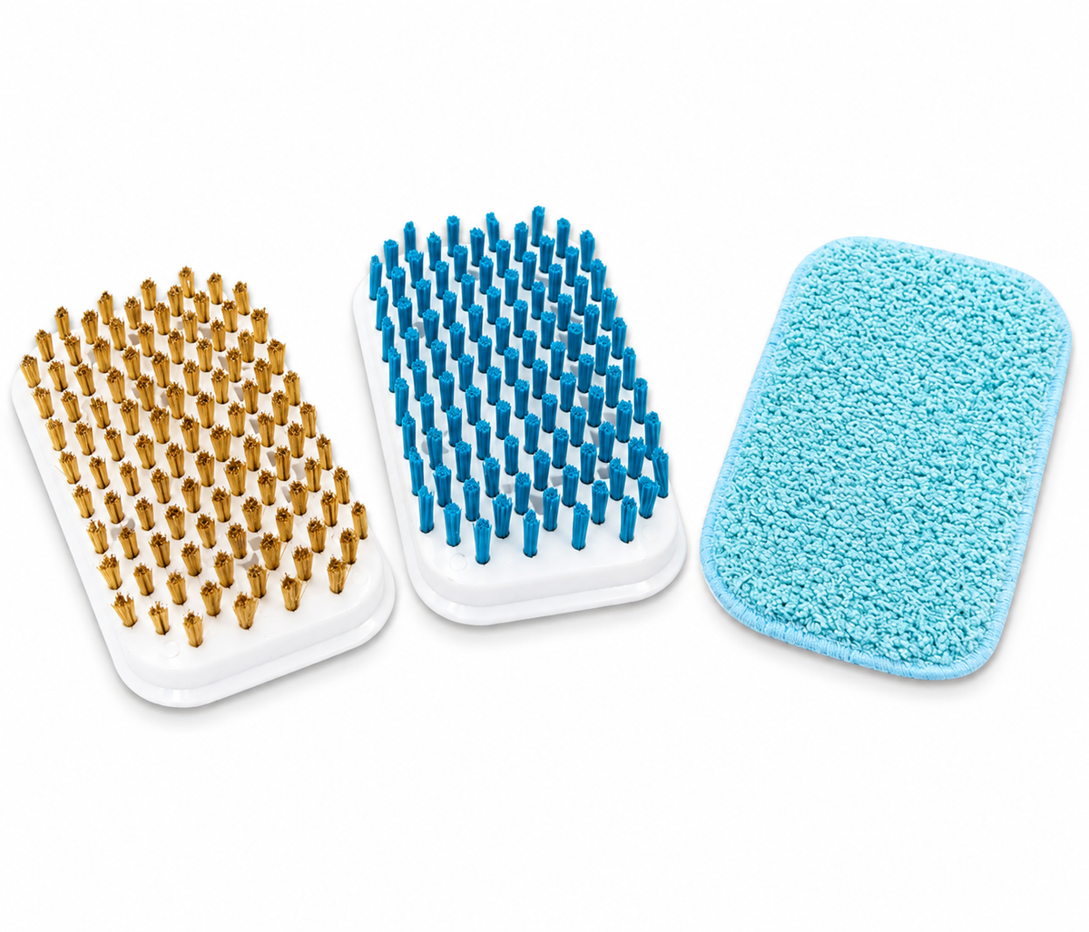 Lot de 3 brosses Livington MultiScrubber – Nettoyage en profondeur – Pour carrelage, pierre, bois et grilles de barbecue – 10 x 9 cm