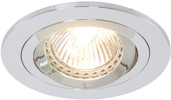 Spot encastrable Pelite 7304CH en chrome brillant, Ø 10 cm - Style moderne, orientable, adapté à un usage intérieur - Steinhauer, métal, électronique, plastique