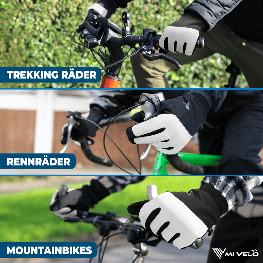 Gants d'hiver MIVELO THERMO-FIT - Polaire thermique & 3M Thinsulate - Unisexe - Taille S - Noirs & Blancs