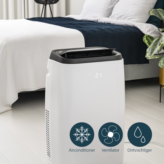 Princess 352900 - Climatiseur mobile - Climatiseur avec télécommande et application - Écran tactile – 80 m³ - 9 000 BTU – Blanc