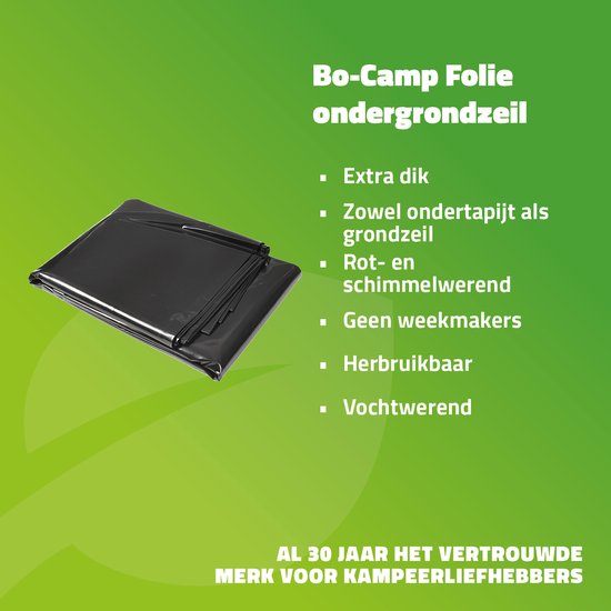 Bo-Camp - Bâche de sol Aqua-Folie - Sans plastifiants - 6 x 4 mètres - Noir