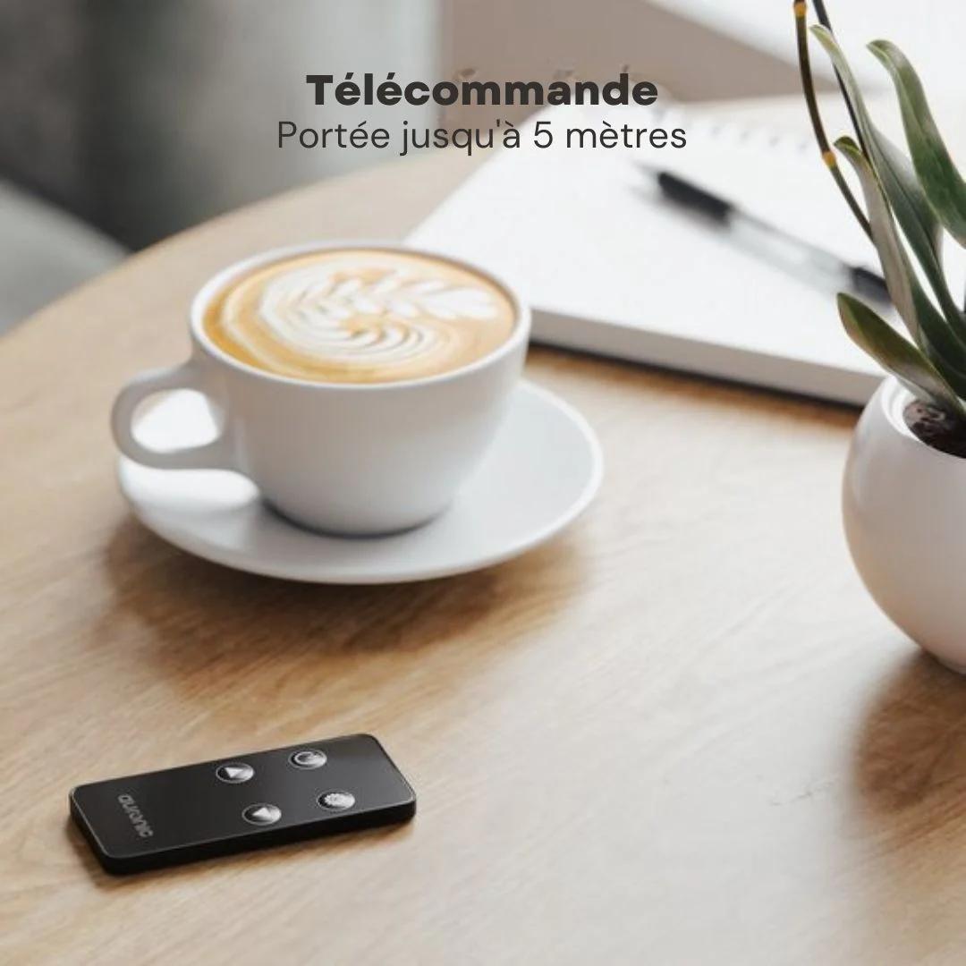 Chauffage électrique Auronic - Convecteur - Thermostat et télécommande - Radiateur à panneau en verre - 1500 W - Noir