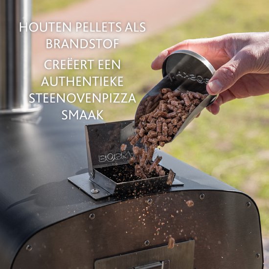 BOSKA Pizza Oven Pro Pellet - Fours à pizza - Four à pizza d'extérieur - Pour pizza et pain - Pierre à pizza incluse