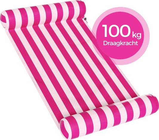 Travelly - Luxe Waterhangmat - Hangmat - Luchtbed - Luchtmatras Zwembad - Waterspeelgoed - Water hangmat - Roze