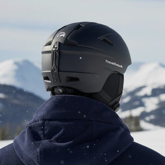 Travelhawk Casque de ski - Casque de snowboard - Casque de ski - Unisexe - Noir - S