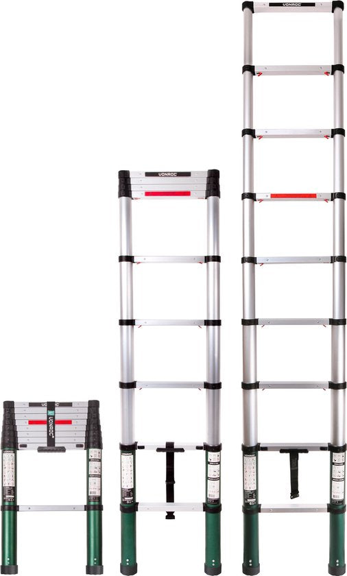 VONROC Professional Échelle télescopique - 2.6m - avec fermeture souple - Sûre et solide