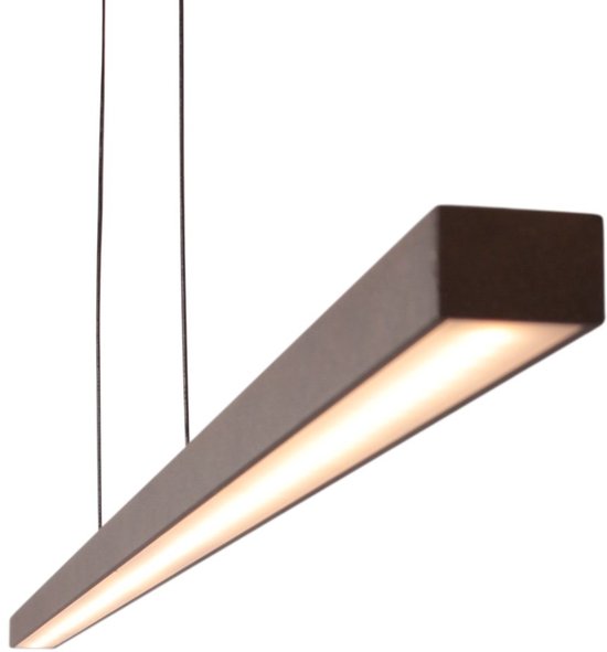 Suspension Bande 3995CA cacao - suspension métallique tendance de 150 cm de large, dotée d'un système de réglage de la hauteur et d'une LED intégrée, de la marque Steinhauer
