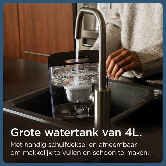 Distributeur d'eau et machine à thé BRITA Cube pour la maison - Noir - Préparez un thé parfait grâce à différents réglages de température et de volume - Technologie UV-C - Filtre Maxtra Pro Kalk Expert inclus