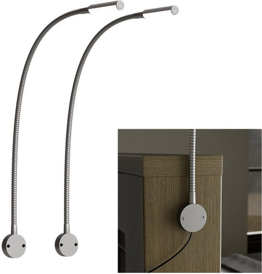 Nolt Lampe de lecture pour le lit - Veilleuse à intensité variable - 2 lampes de lit - Lampe de chambre à coucher - Lampes de lecture tête de lit - Lampe de lecture pour adultes