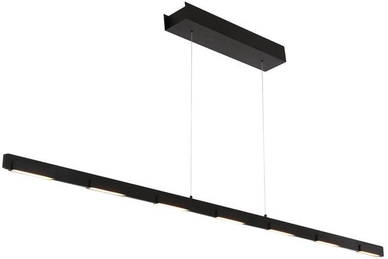 Suspension Bloc 3297ZW noire avec système de levage à câble réglable en hauteur, verre et métal - Steinhauer