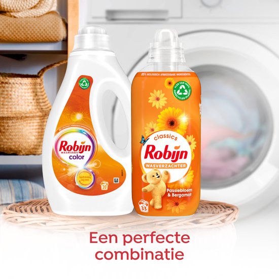 Robijn Détergent liquide - Couleur - avec 90% d'ingrédients biodégradables - 20 lavages