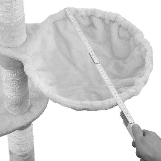 tectake® - Arbre à chat Fippi gris/blanc - 402184 - griffoir pour chat - poteau pour chat