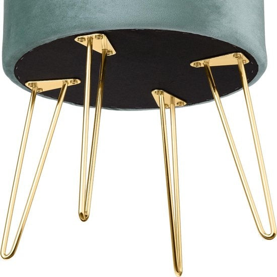 tectake - Tabouret d'assise Ava turquoise - 403954