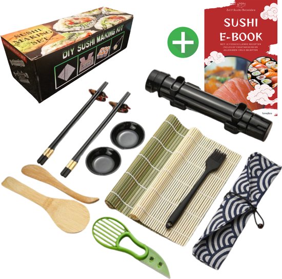 Sushi Set XXL - Sushi maker - Sushi Bazooka Set - Noir