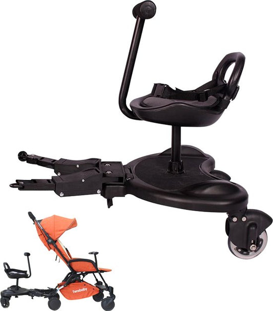 HeppieBabie Universal Riding Board Deluxe - avec siège - pour poussette - Buggy Board - avec livre d'école