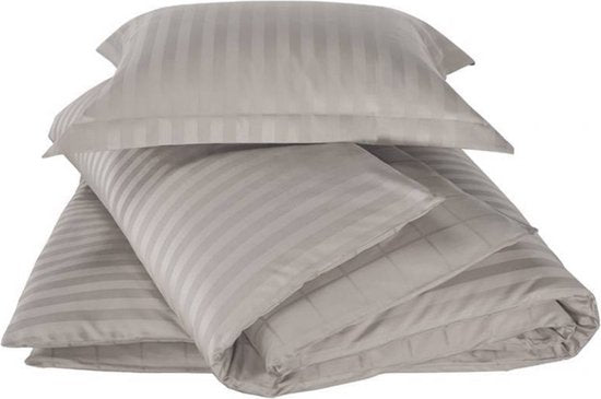 De Witte Lietaer Housse de couette Coton Satin Zygo - Twin Jumeaux - 240 x 220 cm - Taupe