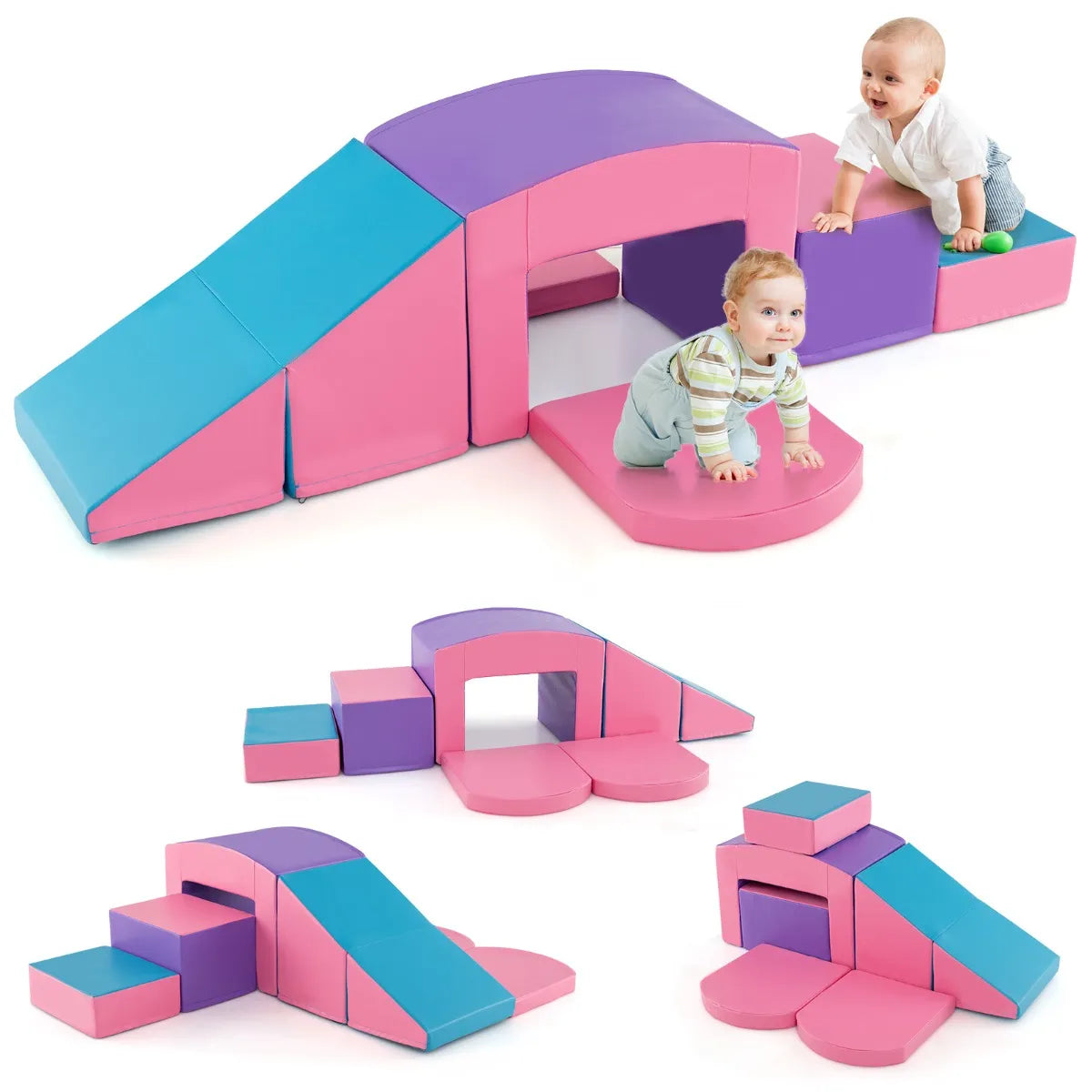 Coast Foam Blocks for Kids - 6 pièces - Purple/Pink