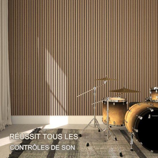 tectake® - Lot de 2 panneaux acoustiques Sonic Wall - chêne clair - Panneau absorbant le son - Isolation acoustique - couleurs variées - dim. par panneau (LxLxH) : env. 120x60x2,1cm