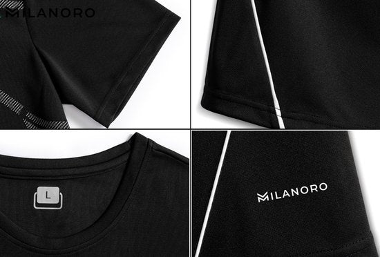 Milanoro - Kit de sport élégant pour homme - Vert - 3XL