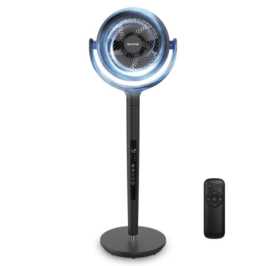 Ventilateur Auronic Omni Noir - 12 vitesses - Oscillation à 120° - Avec télécommande